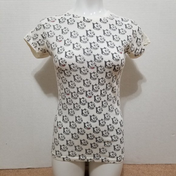 Felix The Cat shirt Small all over print cartoon retro style graphic cotton Y2K - Picture 1 of 12